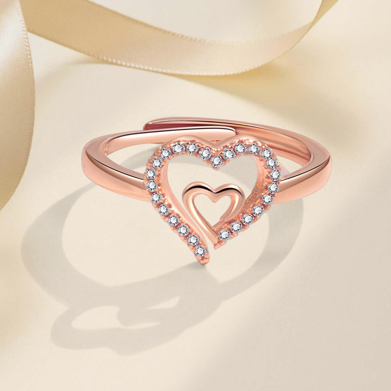 Mother & Daughter Always Heart To Heart Ring