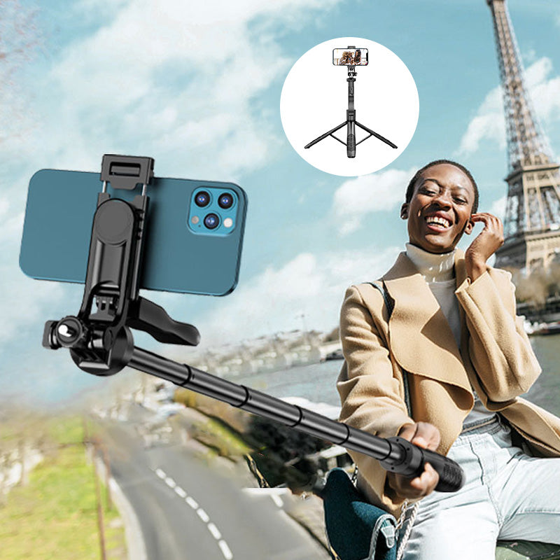 360° Retractable Tripod Selfie Stick with Remote Control