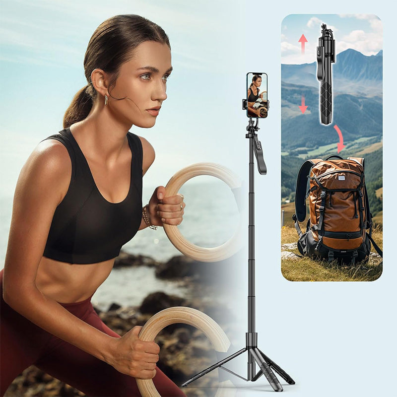 360° Retractable Tripod Selfie Stick with Remote Control