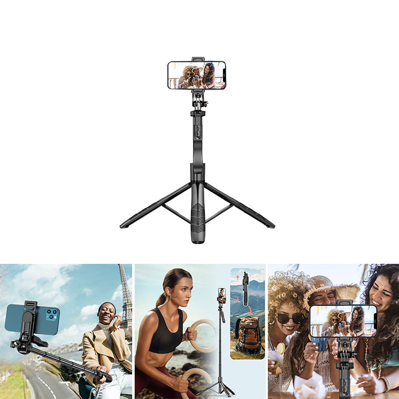 360° Retractable Tripod Selfie Stick with Remote Control