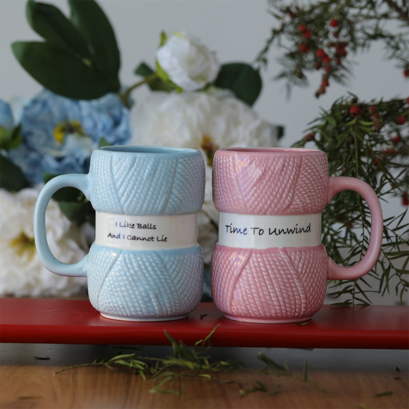 Knitting Keeps Me From Unraveling' Novelty Knitting Gift Mug