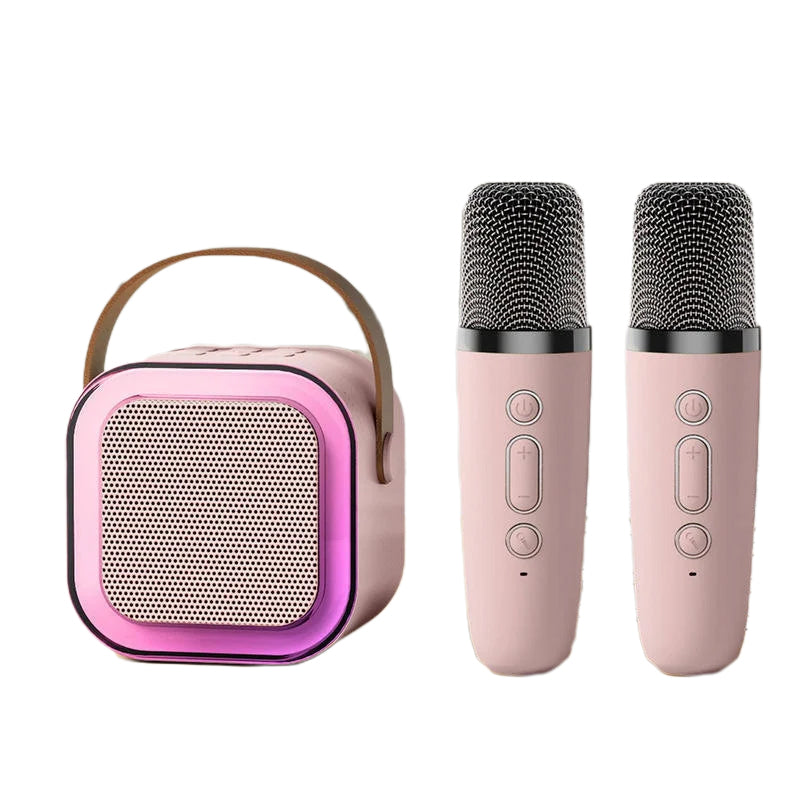 Mini Karaoke Machine with Wireless Microphones