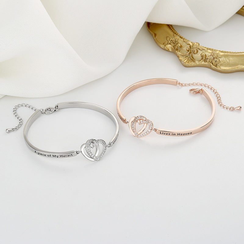 Forever Linked Together Heart to Heart Bracelet