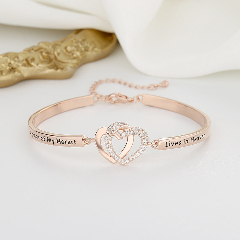 Forever Linked Together Heart to Heart Bracelet