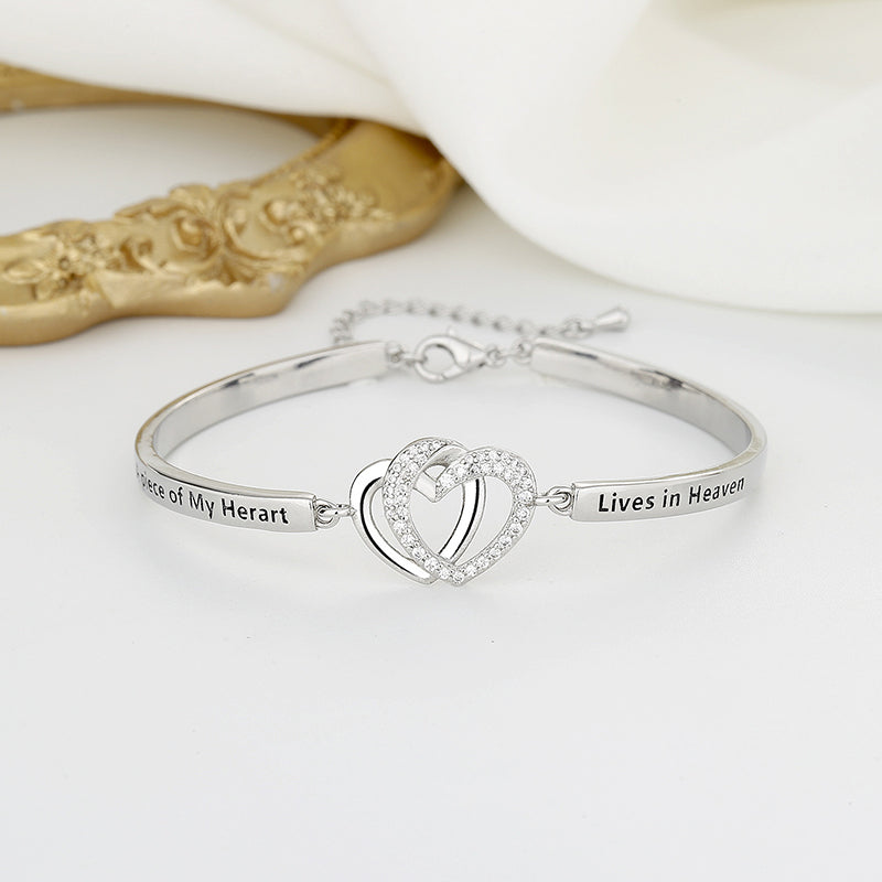 Forever Linked Together Heart to Heart Bracelet