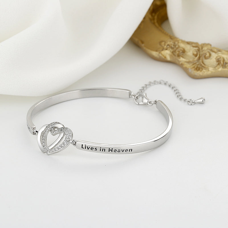 Forever Linked Together Heart to Heart Bracelet