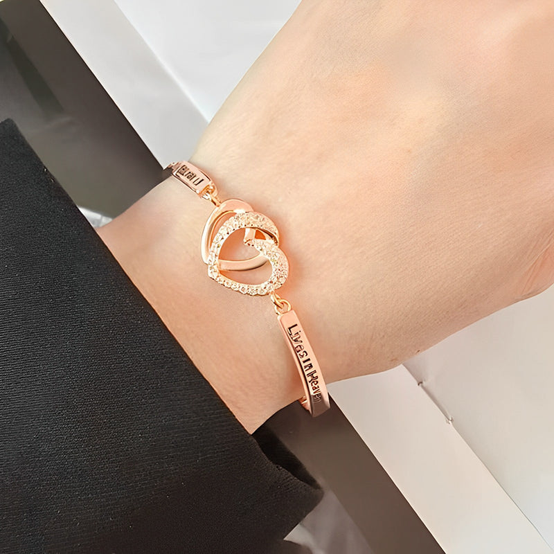 Forever Linked Together Heart to Heart Bracelet