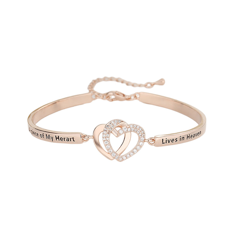 Forever Linked Together Heart to Heart Bracelet