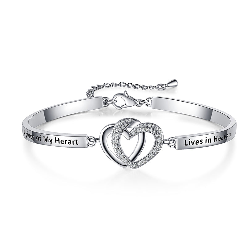 Forever Linked Together Heart to Heart Bracelet