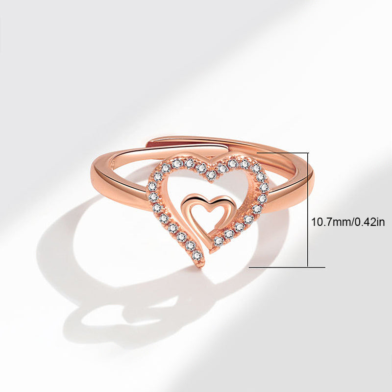 Mother & Daughter Always Heart To Heart Ring