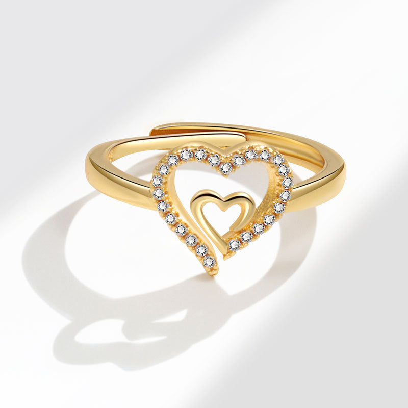 Mother & Daughter Always Heart To Heart Ring