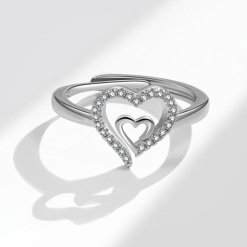 Mother & Daughter Always Heart To Heart Ring