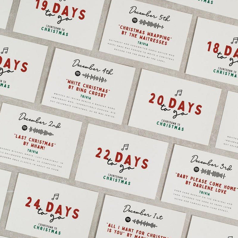 Christmas Advent Calendar-🗃Twenty-Four Days Of Christmas Card Set