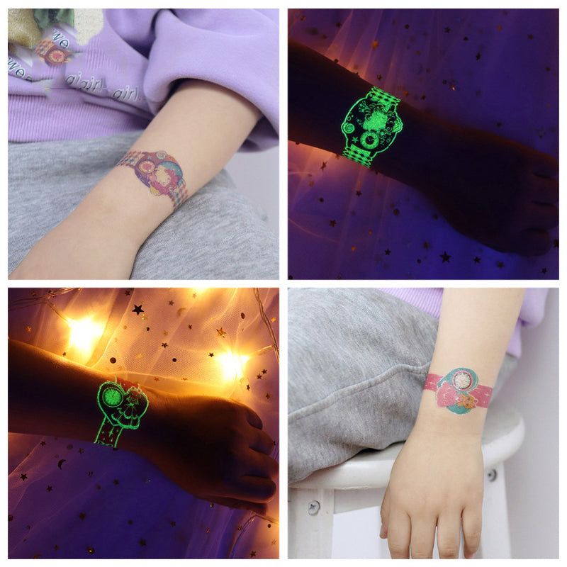 Children's Watch Racing Cartoon Luminous Tattoos Stickers