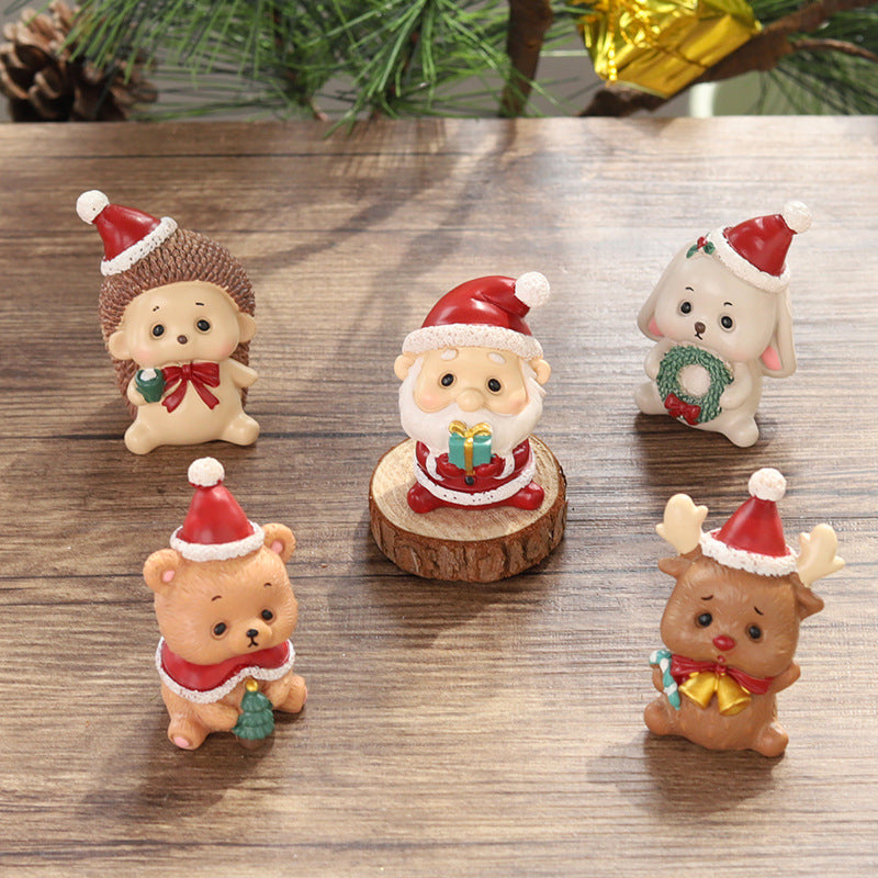 Handmade Animal Santa Ornaments