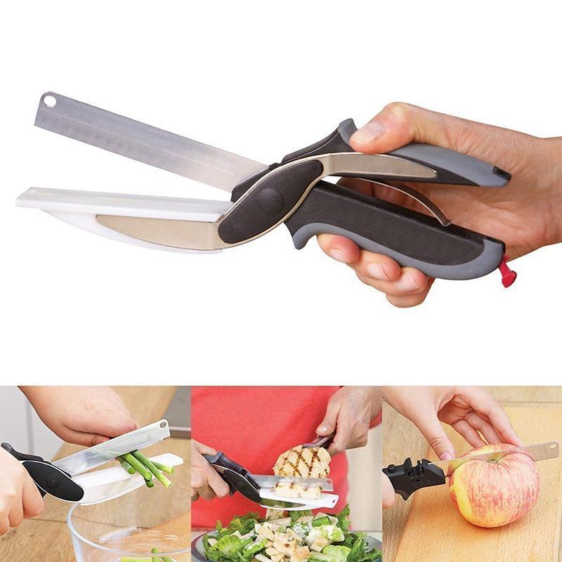 Multifunctional  Scissors Food Vegetable Scissor 2 in 1