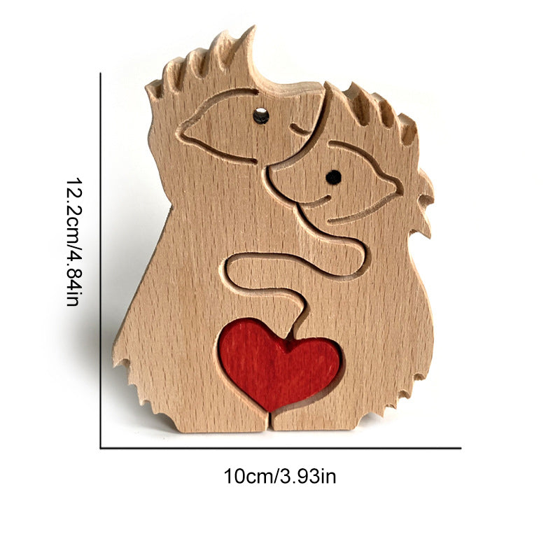 Mother's Day Animal Wooden Ornament
