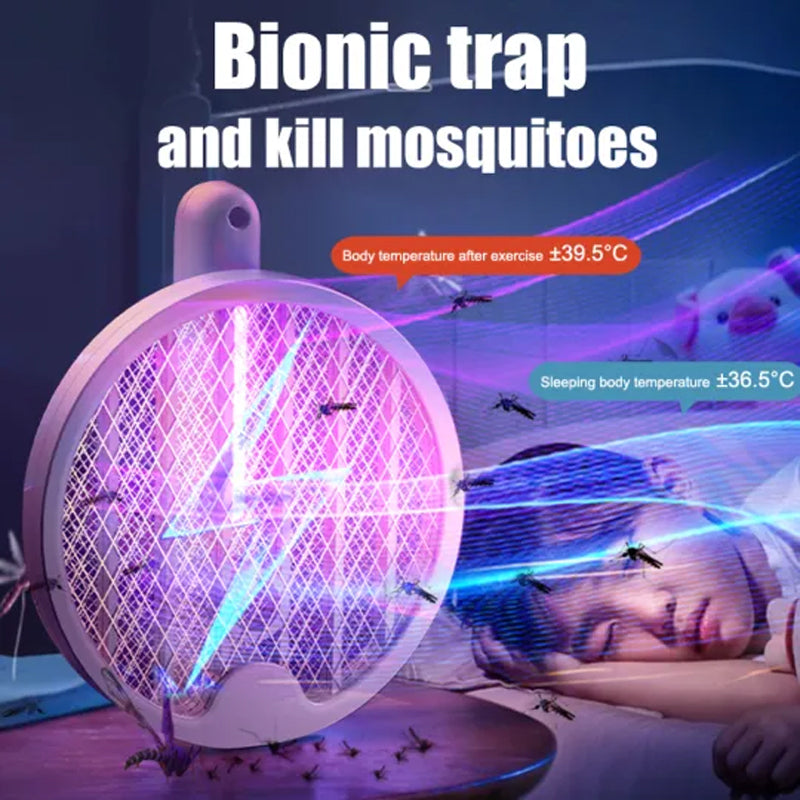 4-in-1 Foldable Mosquito Racket