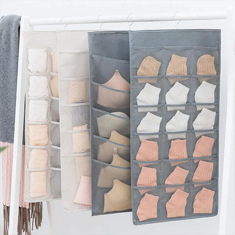 Dual Sided Wall Shelf Wardrobe Storage Bags