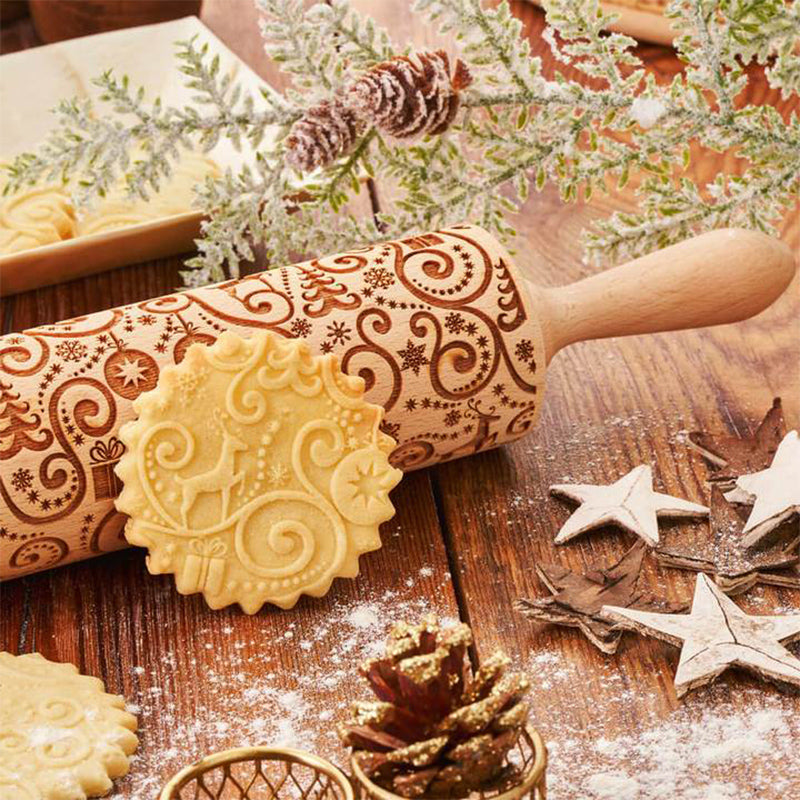 Idearock™Christmas Print Rolling Pin