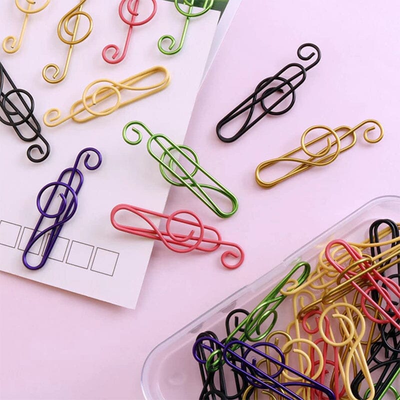 Music Multicoloured Metal Paper Clips – idearock