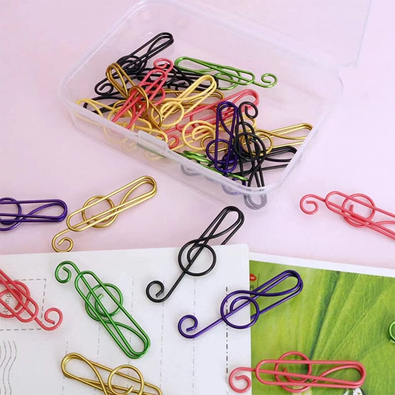 Music Multicoloured Metal Paper Clips – idearock