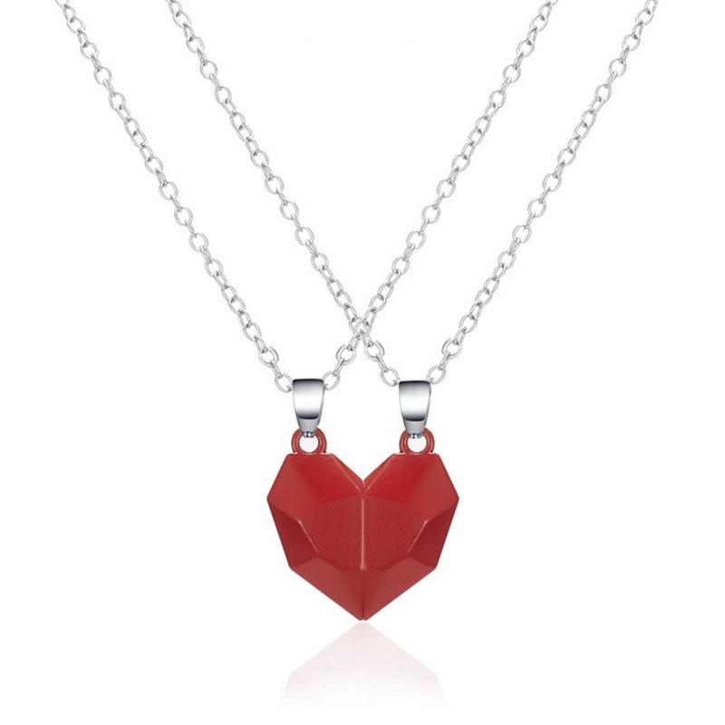 Couple Heart Stitching Necklace