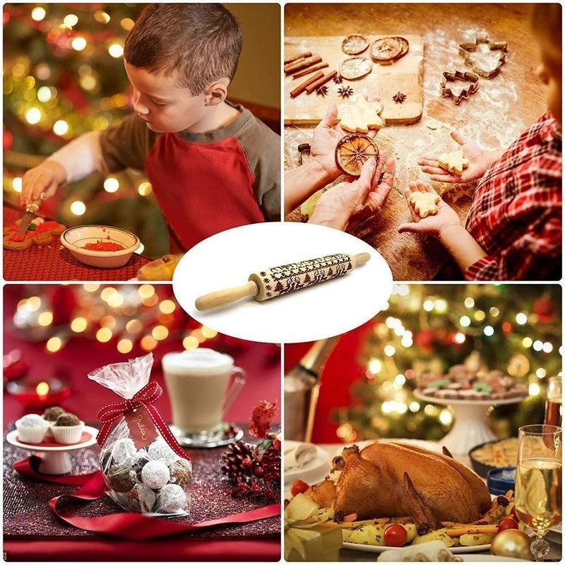 Idearock™Christmas Print Rolling Pin