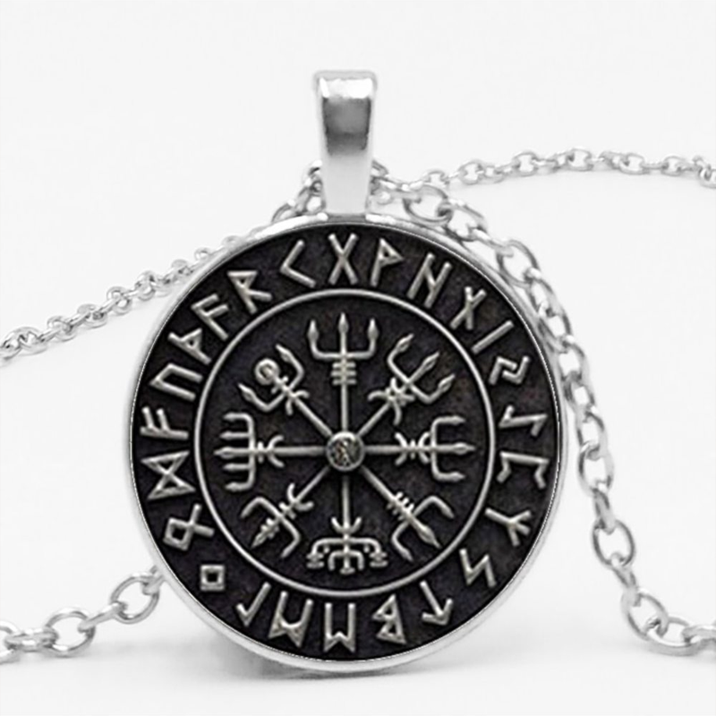 Idearock™ Viking Vegvisir Compass Necklace