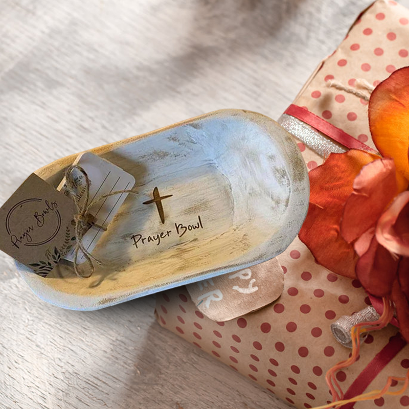 Prayer Bowl Dough Bowl Cross Religious Gifts