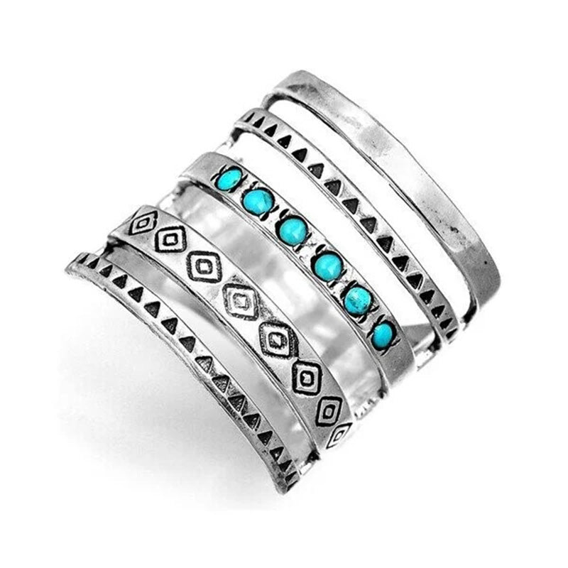 Retro Style Turquoise Ring