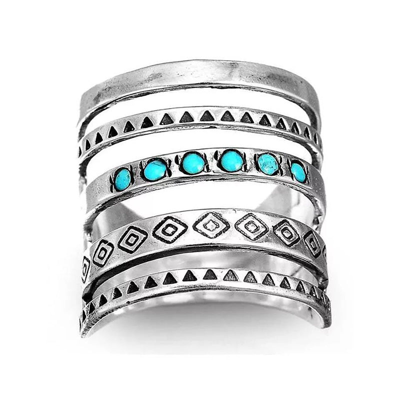 Retro Style Turquoise Ring