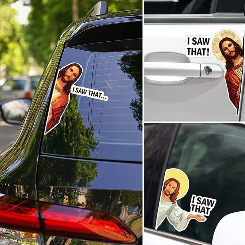 Jesus "I Saw That" Funny Sticker